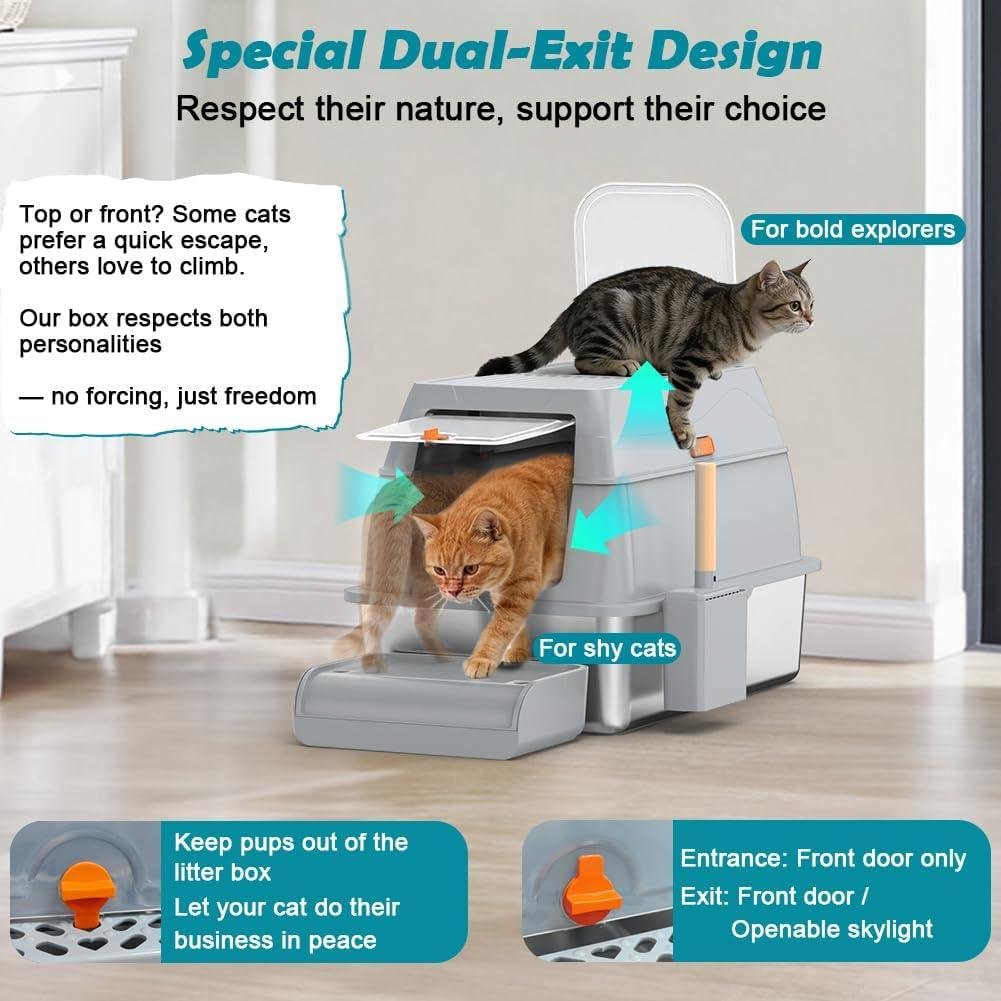 Why We Love Our Stainless Steel XL Cat Litter Box—Easy, Spacious & Odour-Free!