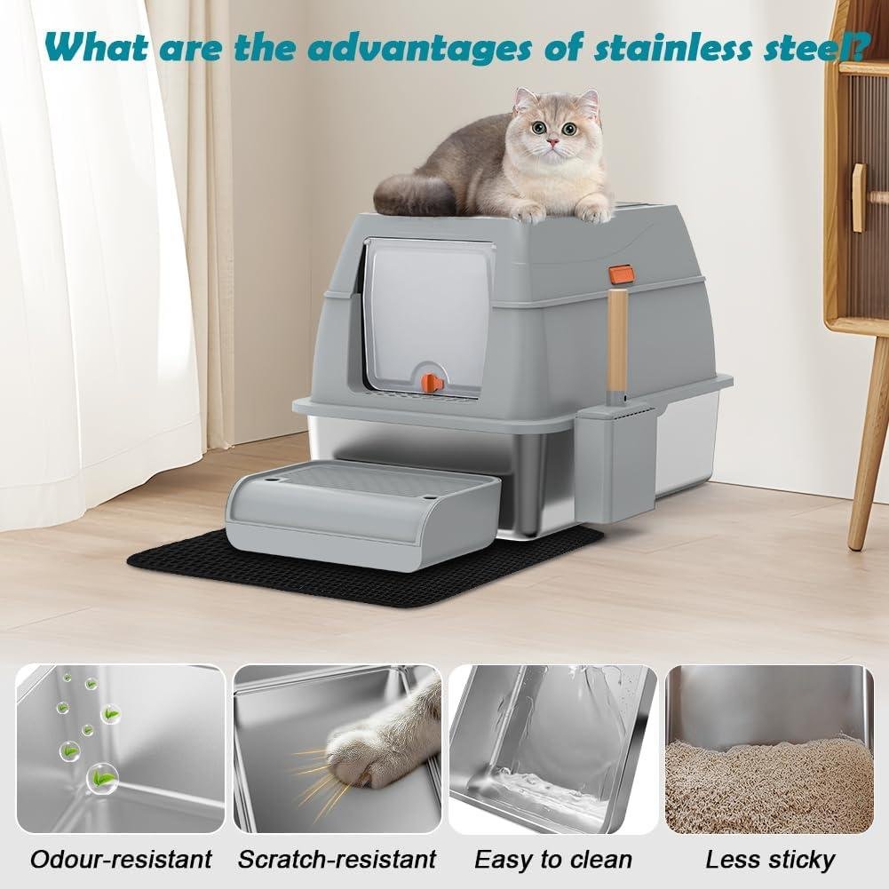 Why We Love Our Stainless Steel XL Cat Litter Box—Easy, Spacious & Odour-Free!