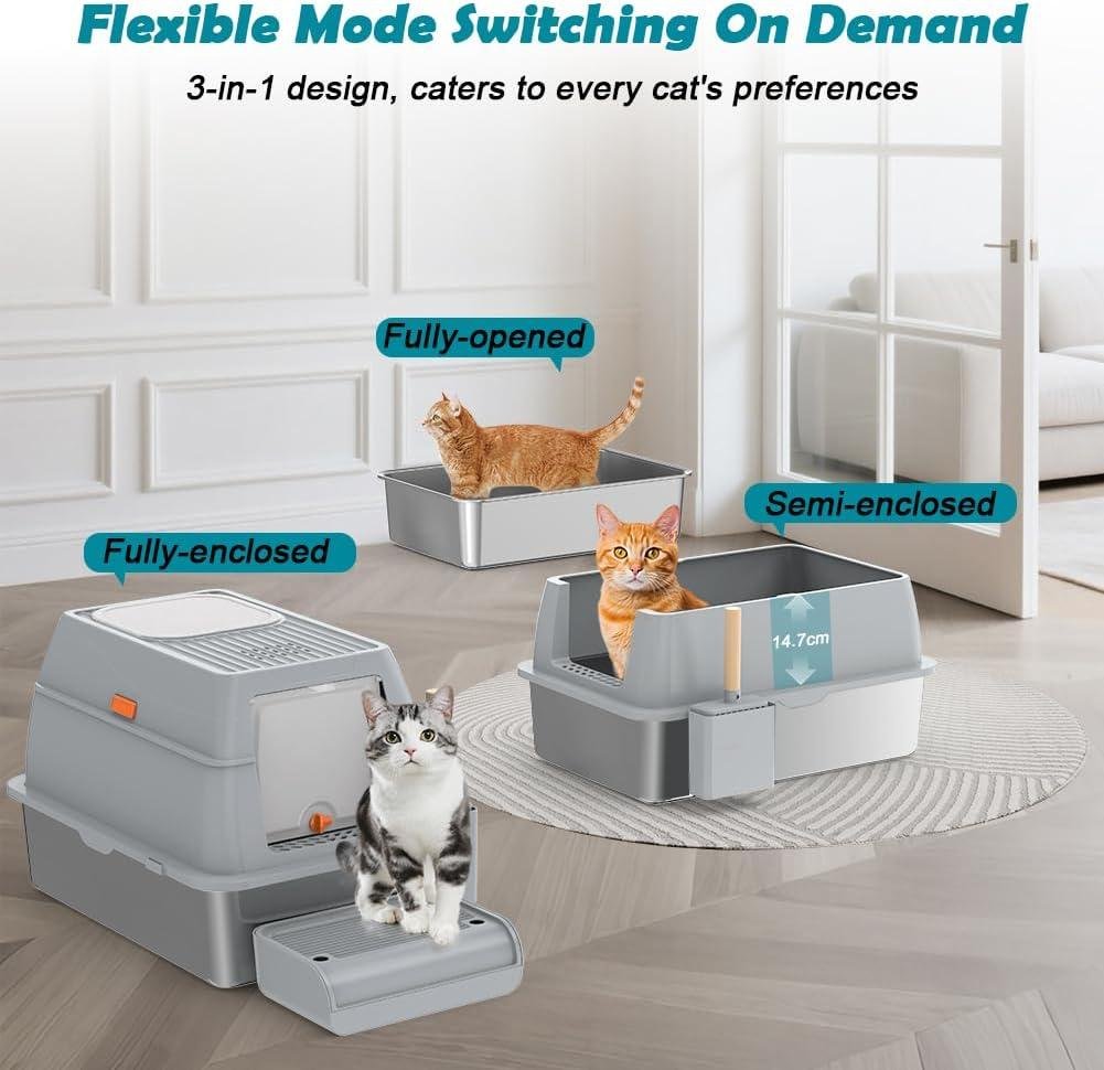 Why We Love Our Stainless Steel XL Cat Litter Box—Easy, Spacious & Odour-Free!