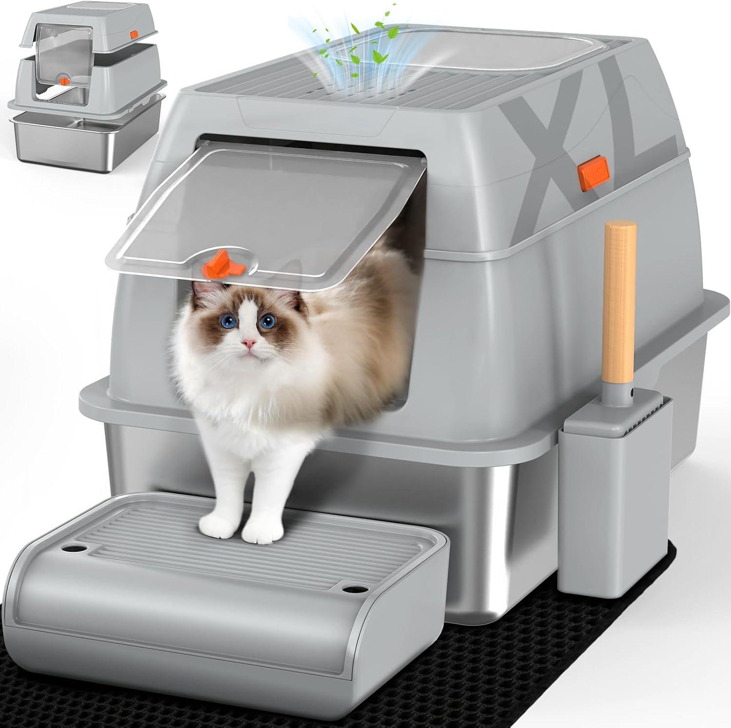 Why We Love Our Stainless Steel XL Cat Litter Box—Easy, Spacious & Odour-Free!