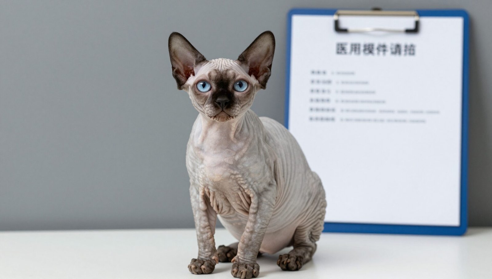 Healthy Sphynx kitten with breeder documents from a reputable sphynx kitten breeder.